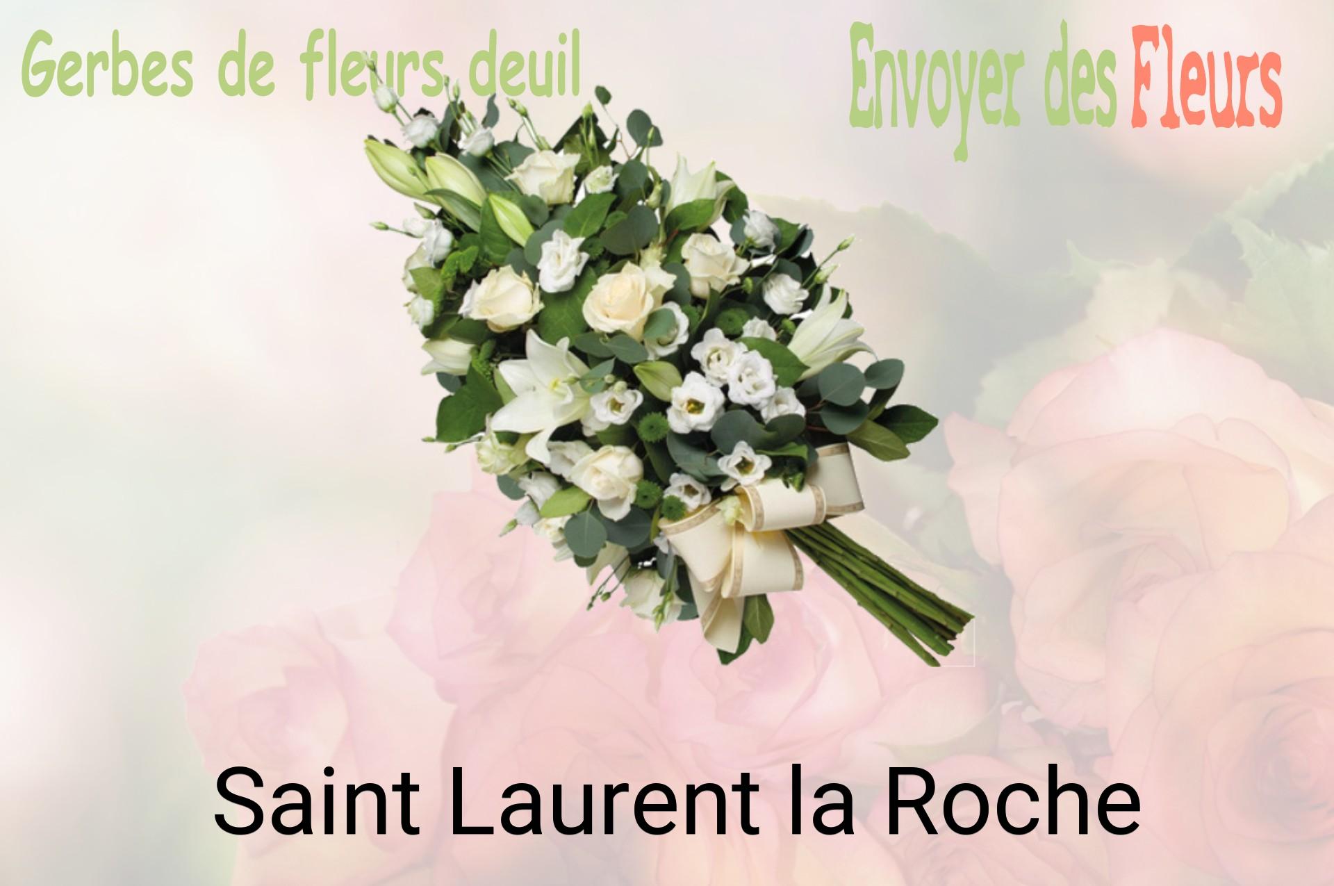 Gerbe de fleurs de deuil livrée à Saint-Laurent-la-Roche
